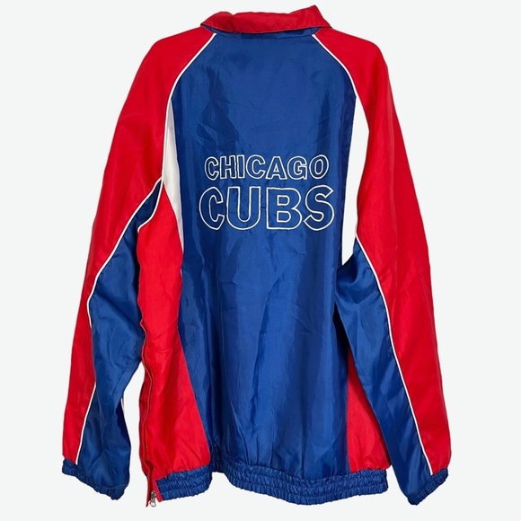 GENERAL MERCHANDISE Chicago Cubs Red White Blue Windbreaker Baseball Jacket sz M - Picture 11 of 16